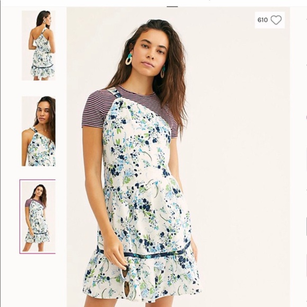 {Free People} nwot “all mine” ivory mini dress